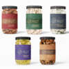 Nut packaging sticker with food grade adhesive