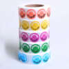 Printed round paper sticker labels with self adhesive backing