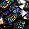 Waterproof vinyl stickers with custom cut paths