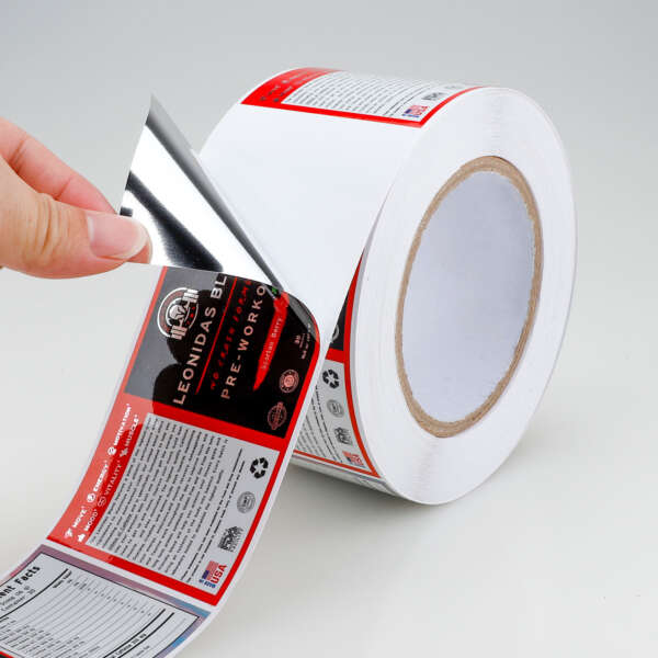 Printed bottle stickers for pet supplements