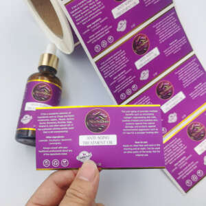 Waterproof cosmetic label rolls