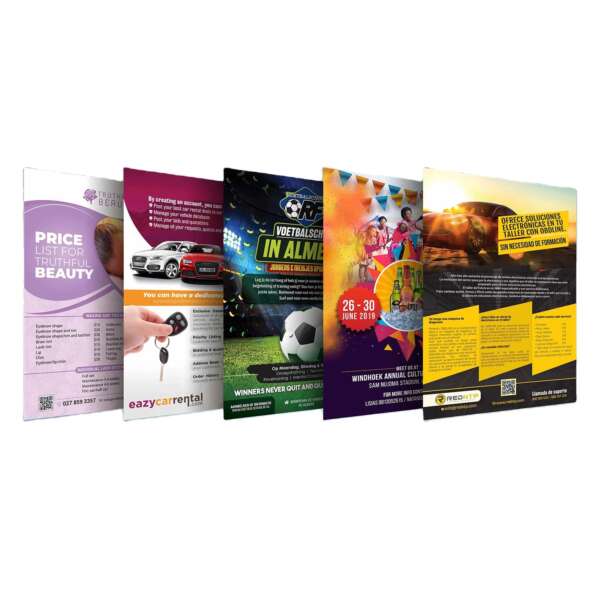custom A3 A4 A5 A6 poster catalogue brochure flyer printing retail display view
