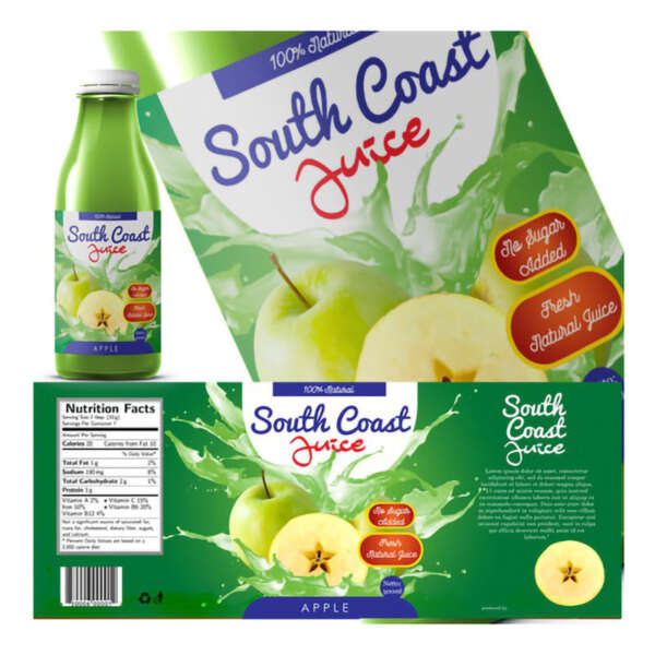BOPP UV printed juice bottle label