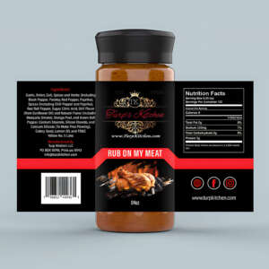 Waterproof vinyl spice jar labels for clear bottle packaging