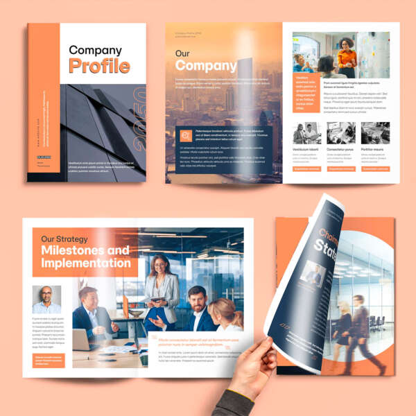 Custom brochure printing on art paper pages