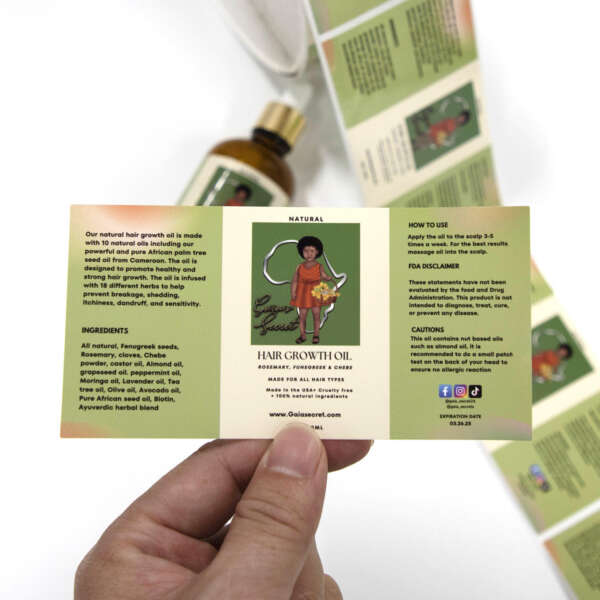 Glass plastic packaging labels