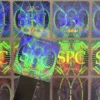 Custom anti-counterfeit hologram label with QR area