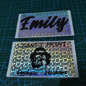 Fragile vinyl eggshell stickers