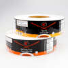 Durable food jar labels with roll winding