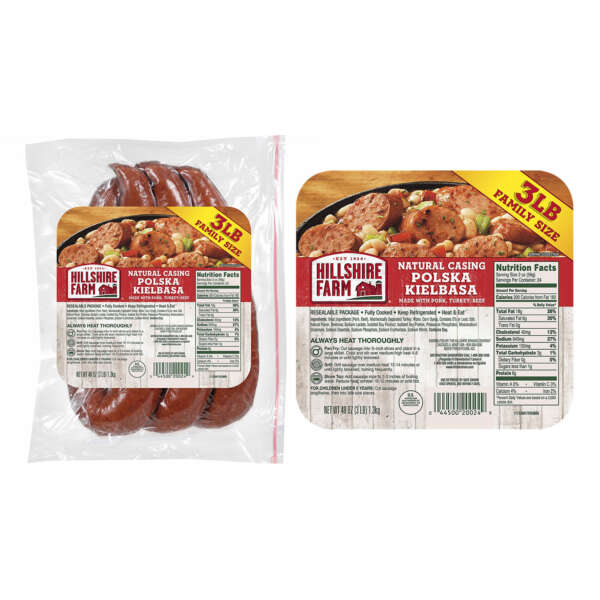 Freezer resistant sausage package label printing
