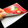 matte texture paper UV spot embossed red foil wine bottle label bottle application view