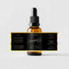 Waterproof adhesive label for small oil bottles