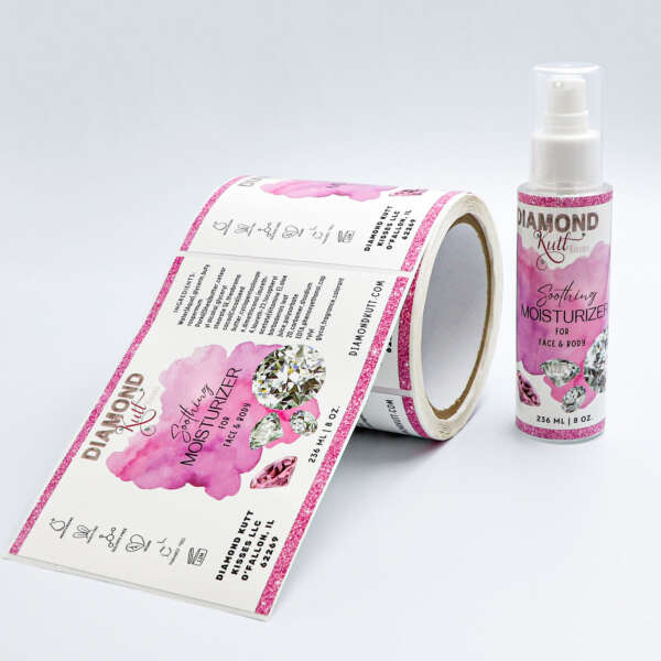 Custom skincare product labels