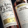 Private embossed wine bottle label on waterproof textured paper