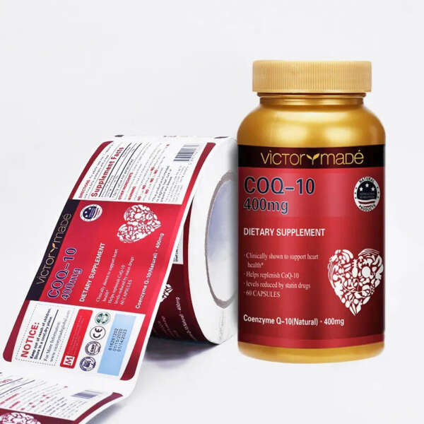 Flexography printed pharmaceutical product sticker