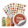 Custom seasoning label set for pantry jars