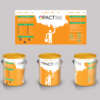 Chemical paint bucket waterproof label