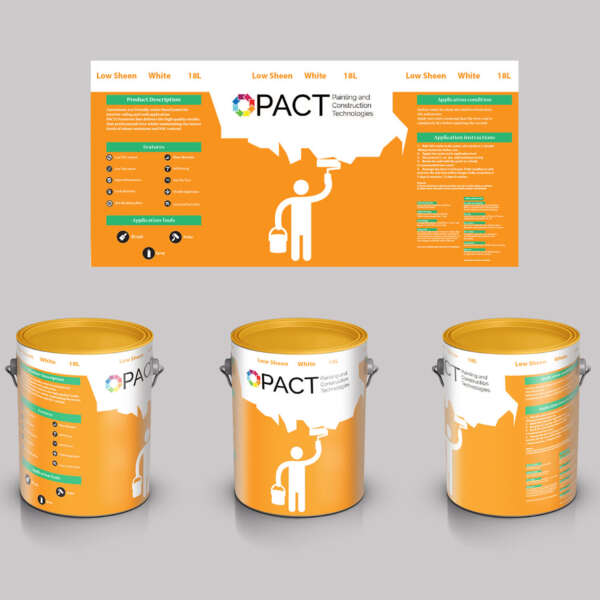 Chemical paint bucket waterproof label