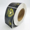Waterproof hair product label with hot stamping