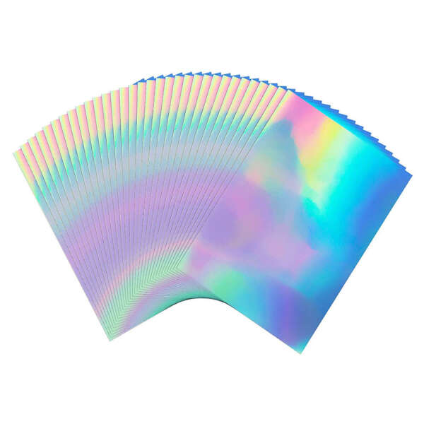 Printable holographic sticker sheets for A4 inkjet printer labels