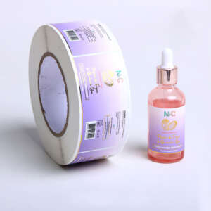 Waterproof essential oil dropper bottle label