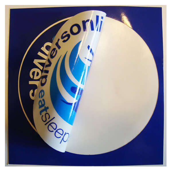 Outdoor double sided PVC sheet stickers with warning label print