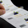 Waterproof beverage label rolls