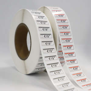 Piggyback clothing price stickers