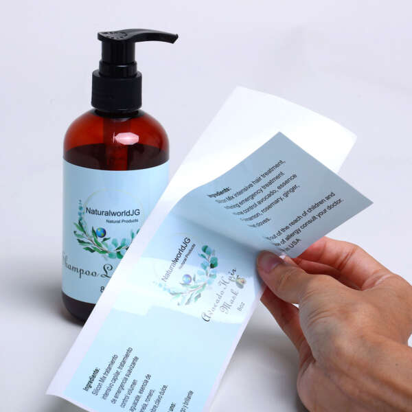 Gold foil waterproof cosmetic labels