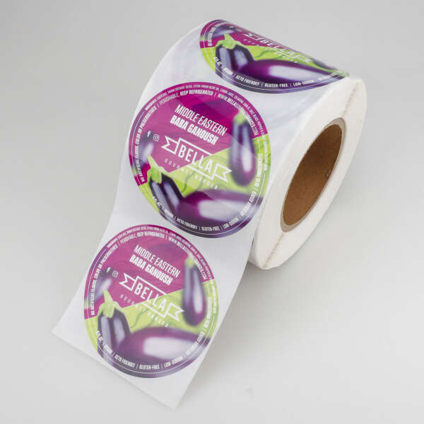 Custom round packaging labels