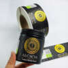 Embossed gold foil honey jar label