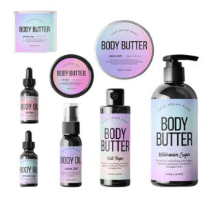 Waterproof cosmetic logo stickers