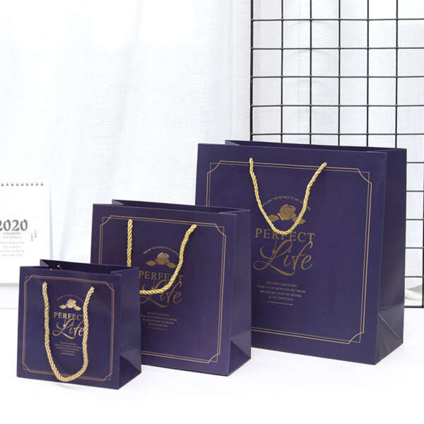 eco reusable luxury fashion shopping paper bag for jewelry clothing gifts view 4