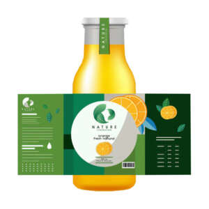 Fruit juice bottle label stickers