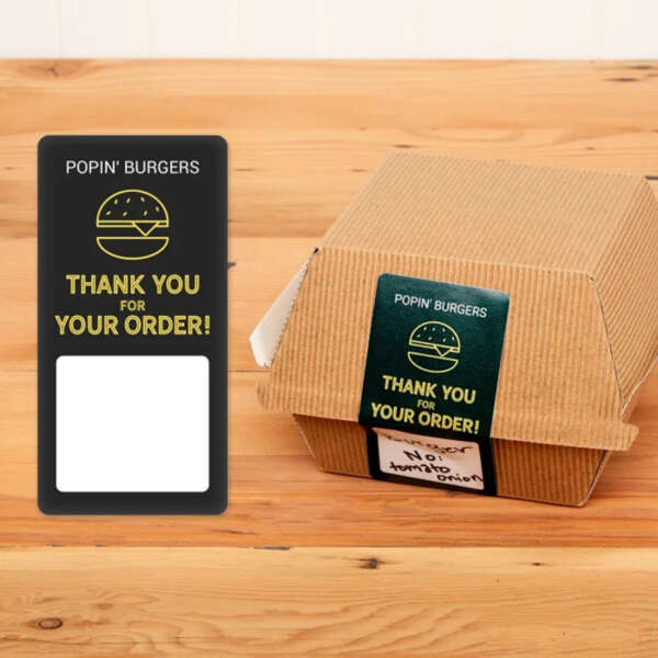 Takeaway food box packaging security seal sticker