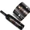 premium textured paper gold foil spot UV wine bottle label front view