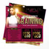 luxury hair packaging business card and custom flyer printing retail display view