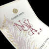 Luxury textured paper wine label with wet strength paper and gold foil