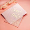 luxury 600g thick paper thank you postcard with foil logo material detail view