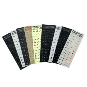 Transparent PVC Russian Arabic AZERTY keyboard stickers