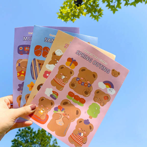A5 promotional sticker sheet with custom logo print