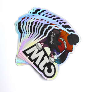 Waterproof PVC holographic cartoon sticker sheet