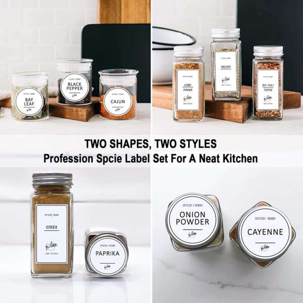 Custom seasoning organization sticker set