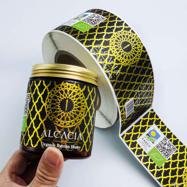 Waterproof plastic bottle honey label