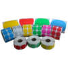 Pink thermal label roll samples