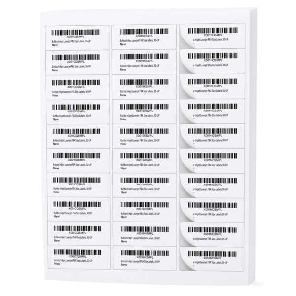 Small barcode sticker labels