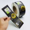 Biodegradable gold foil bottle labels