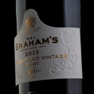 Luxury textured paper wine label with self adhesive gold foil