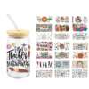 Custom teacher UV DTF cup wrap for 16oz cold cup