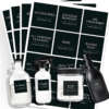 Refillable hand soap bottle labels for kitchen and bath